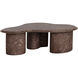 Isola 55 X 35 inch Marble Look / Mocha Outdoor Coffee Table